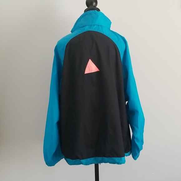 90s Vintage DKP Dopamine Neon Retro Windbreaker Kangaroo Pocket - Picture 6 of 6